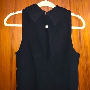 Forever 21 Black Fold Collar Dress